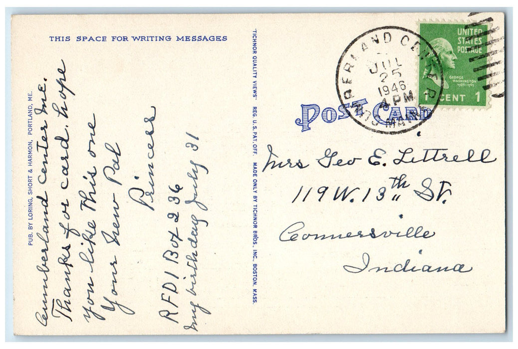1946 Deering High School Buildings Portland Maine ME Posted Vintage Postcard
