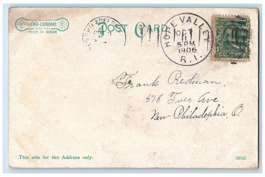 1906 St. Peters By The Sea Episcopal Church Narragansett Pier R.I Trees Postcard