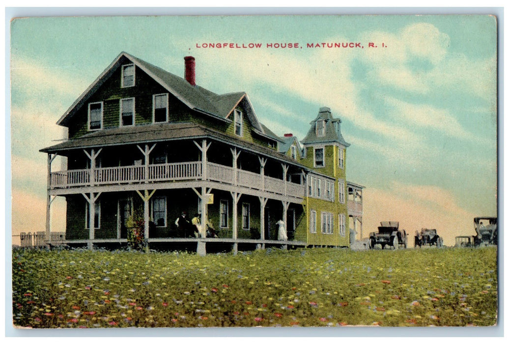 c1910s Longfellow House Matunuck Rhode Island Unposted Vintage Postcard