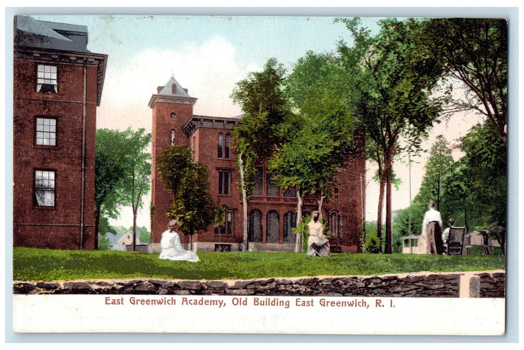 c1905's Academy Old Building East Greenwich Rhode Island R.I. Unposted Postcard