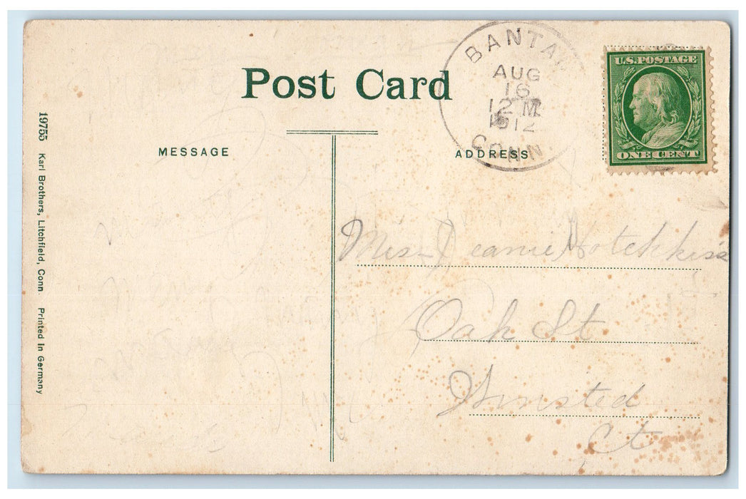 1912 Birthplace Of Ethan Allen Litchfield Connecticut CT Posted House Postcard