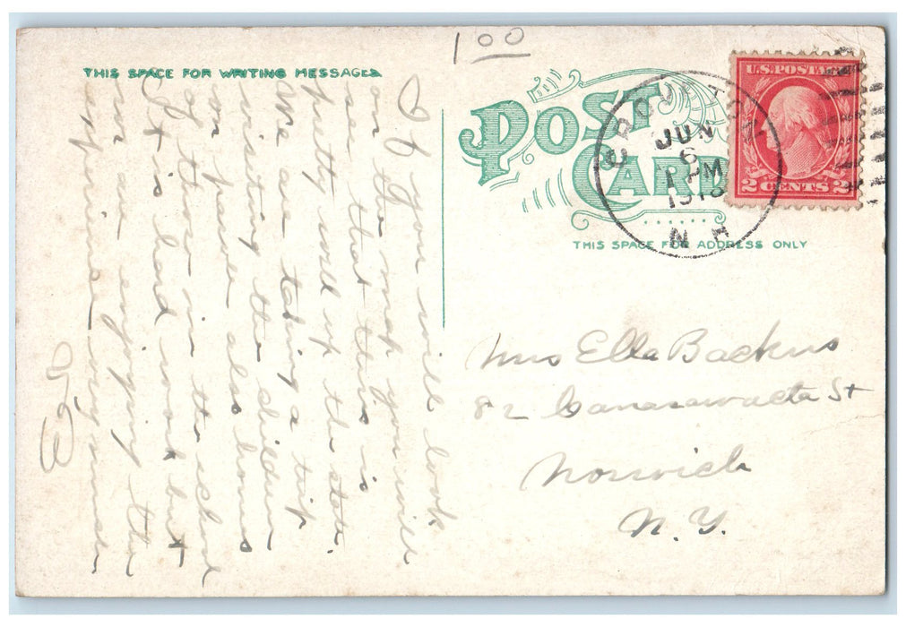 1917  Odell Mills And Paper Co Groveton New Hampshire NH Posted Vintage Postcard
