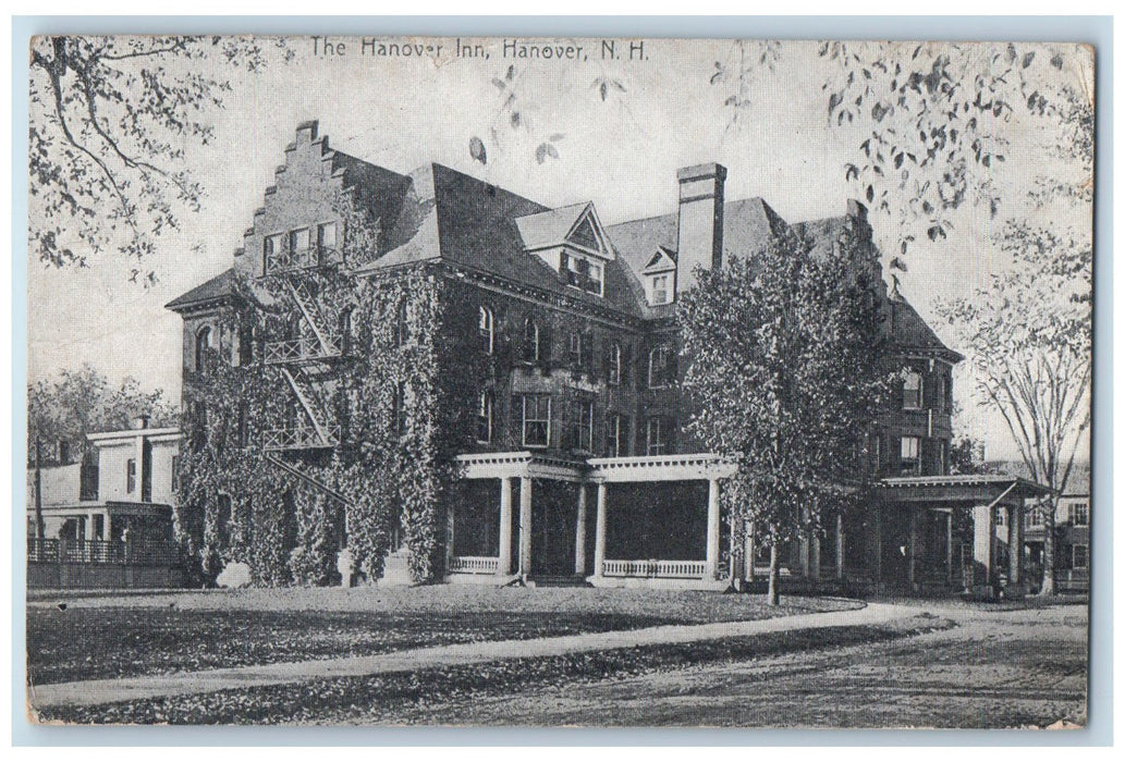 1914 The Hanover Inn Exterior Scene Hanover New Hampshire NH Posted Postcard