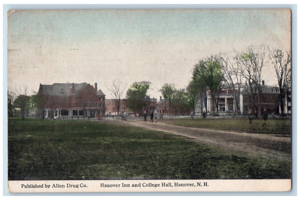 1910 The Hanover Inn Exterior Scene Hanover New Hampshire NH Posted Postcard