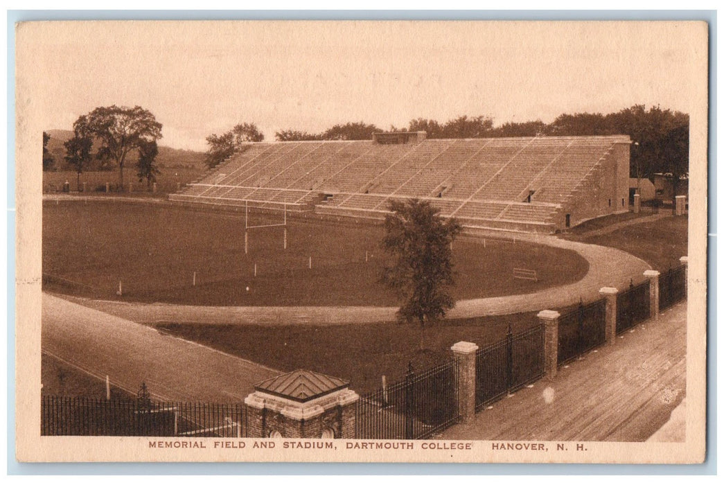 c1920s Memorial Field And Stadium Dartmouth College Hanover NH Unposted Postcard