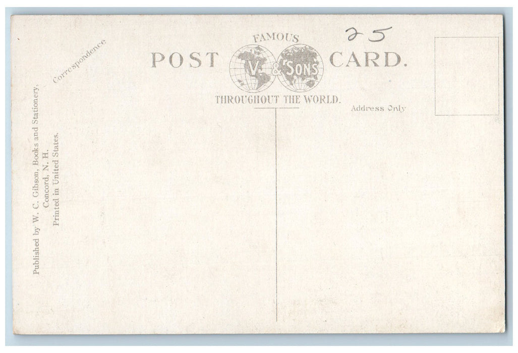 c1920s Penacook Lake Man In A Boat Concord New Hampshire NH Unposted Postcard