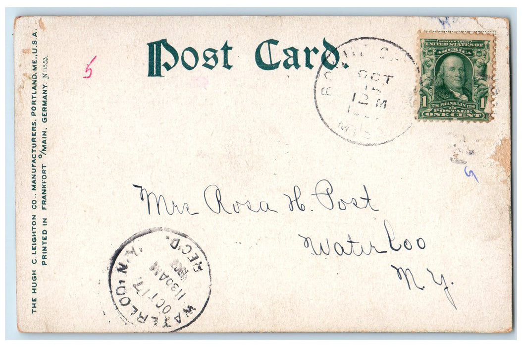 1907 Steamer Landing Blodgetts Lake Sunapee New Hampshire NH Posted Postcard