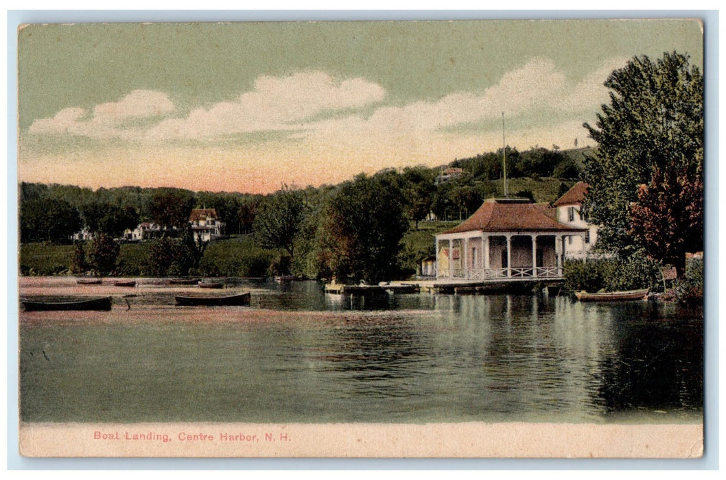 c1905's Boat Landing Centre Harbor Scene Lake New Hampshire NH Unposted Postcard