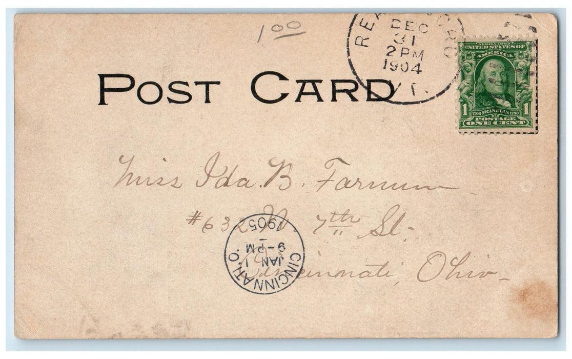 1904 Monadnock In The Distance Peterboro New Hampshire NH Unposted Tree Postcard
