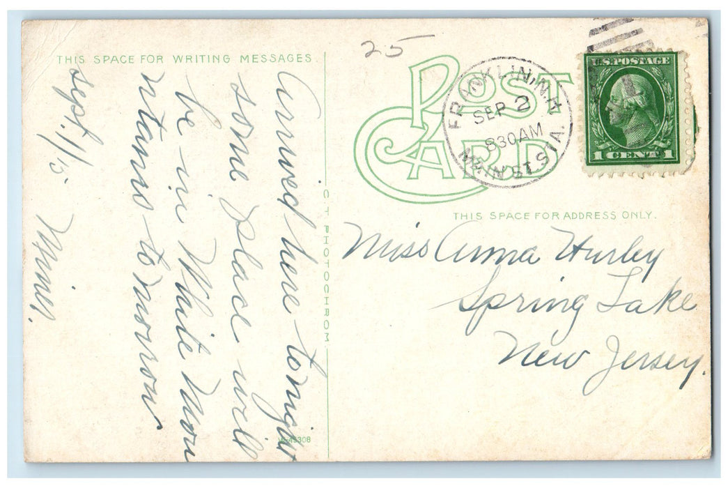 1940 Aiken Point Webster Lake Franklin New Hampshire NH Posted Lake Postcard