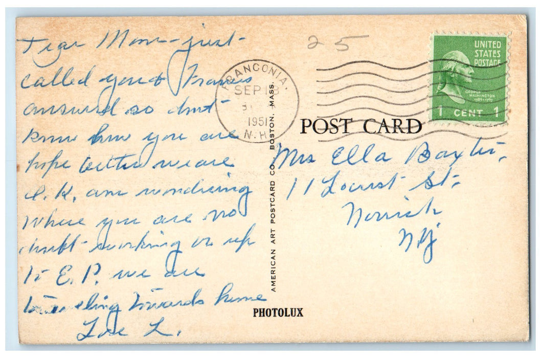 1951 Greenridge Cabins Franconia New Hampshire NH Unposted Vintage Postcard