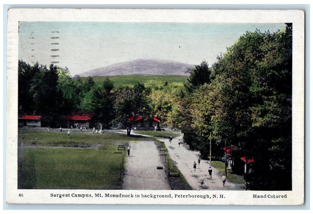 1948 Sargeant Campus Mt. Monadnock In Background Peterborough NH Postcard