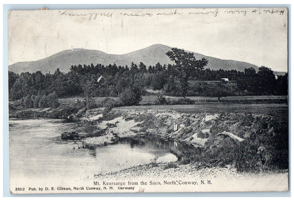 1910 Kearsarge From The Saco North Conway New Hampshire NH Posted Postcard