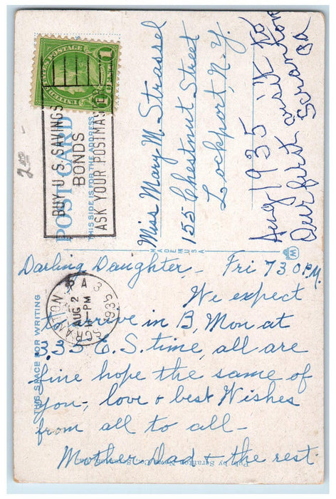 1935 Sunset On Lackawanna Trail Connecting Scranton PA & Binghamton NY Postcard