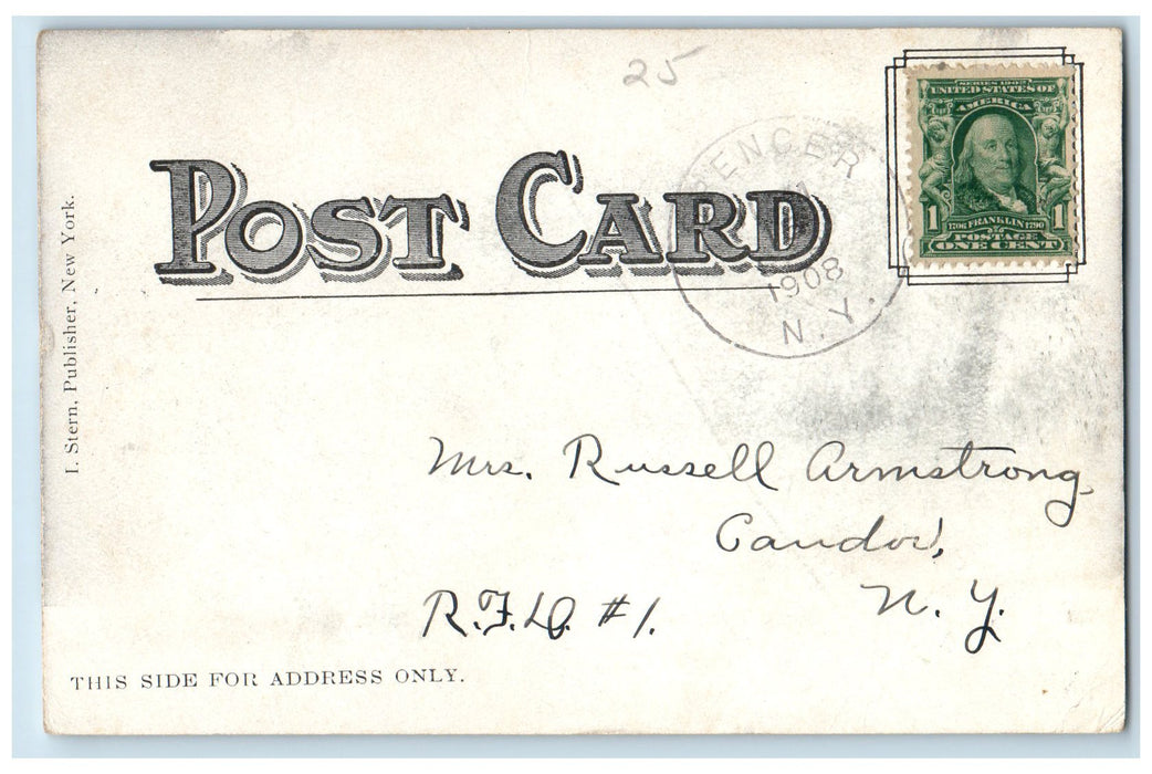 1908 Central Park Lake Classic Boat Pond Forest 59th Street New York NY Postcard