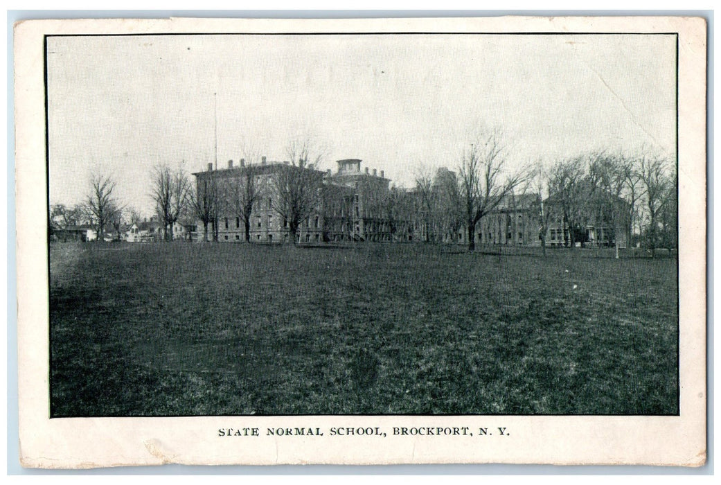 c1910's View Of State Normal School Building Brockport New York NY Postcard