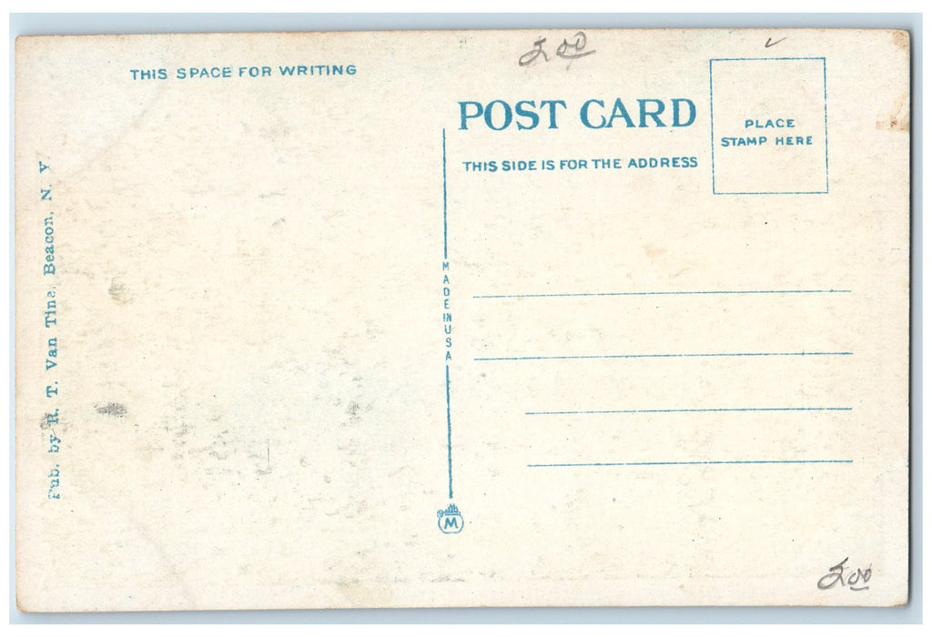 Fishkill Creek Looking South From Bridge Beacon NY, Boat Canoeing View Postcard