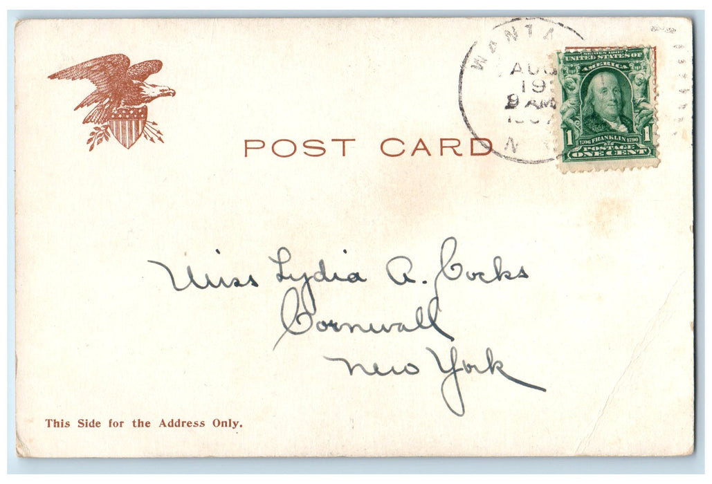 1907 Bryant Avenue Roslyn Long Island New York NY Horse Carriage Posted Postcard