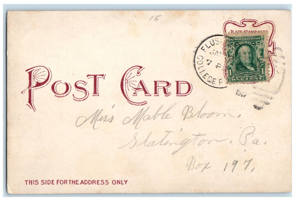 1907 Knickerbocker Yacht Club College Point Long Island New York NY Postcard
