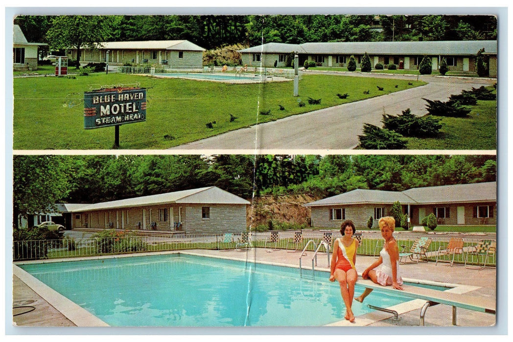 1974 Blue Haven Motel Lake City Roadside Lake City TN Unposted Women Postcard