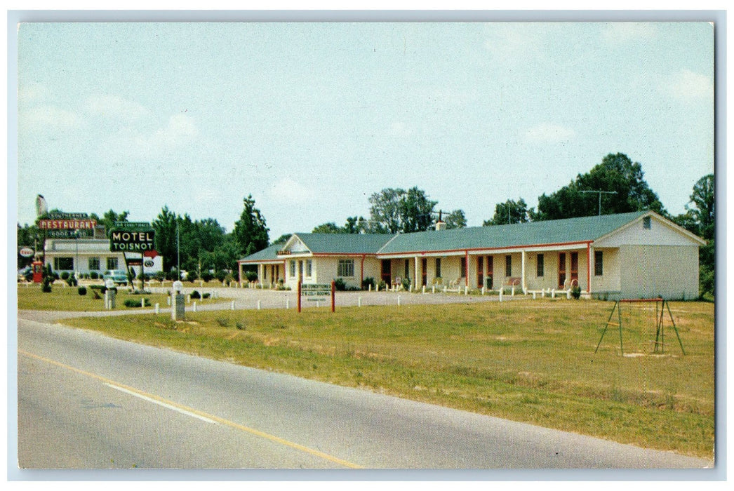 c1960's Motel Toisnot Roadside Elm City North Carolina NC Unposted Sign Postcard