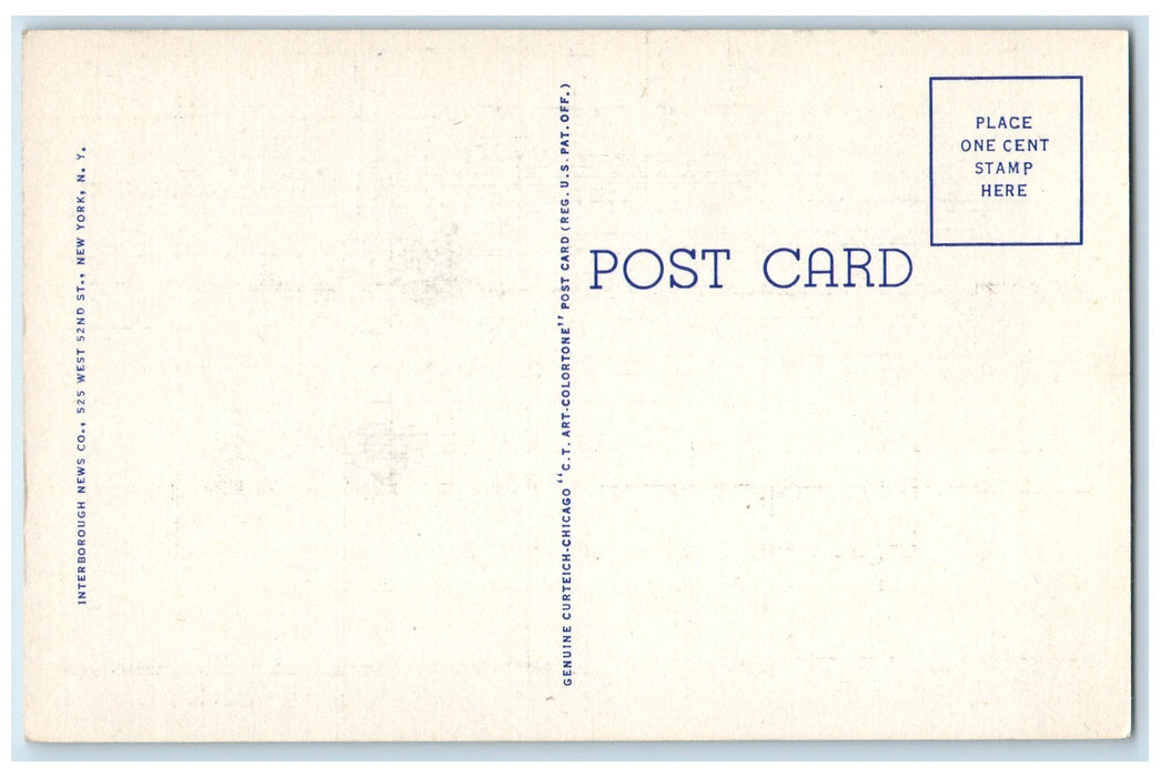 c1920's St. George Church Cemetery Houses Gated Fence Hempstead N.Y. Postcard