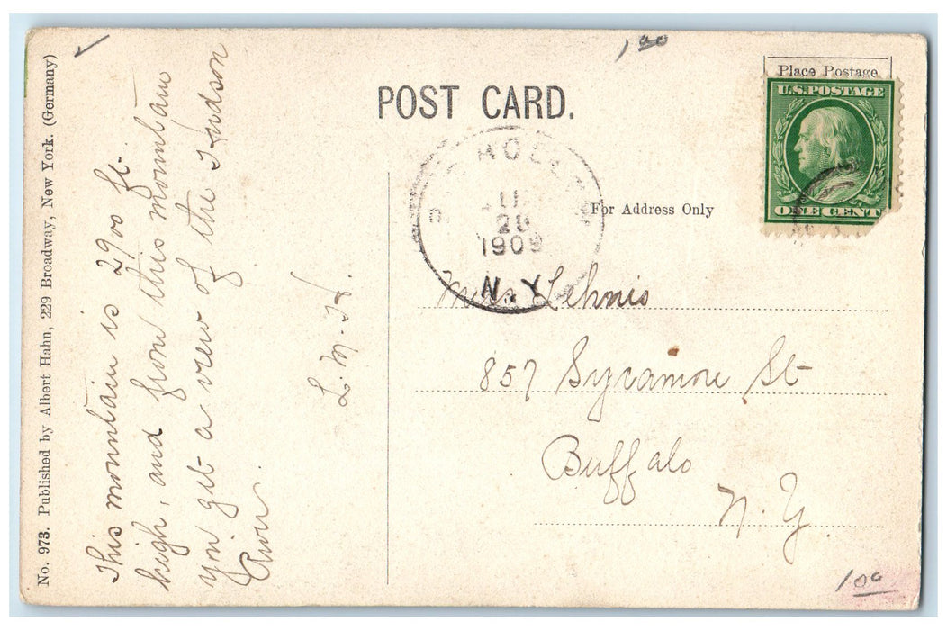 1909 Road To Mount Pisgah Catskill Mountains New York NY Antique Postcard