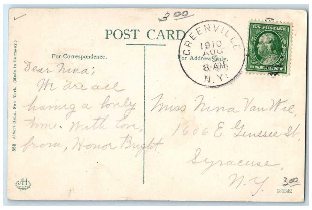 1910 View Of Hotel Kaaterskill Catskill Mountains New York NY Antique Postcard