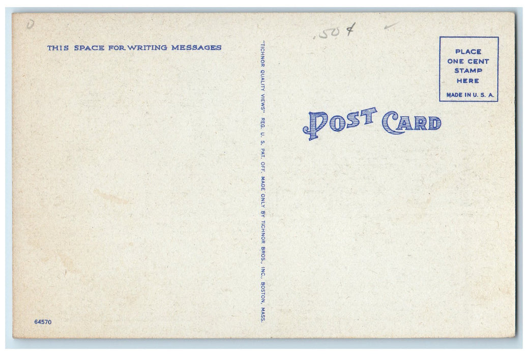 c1940's Greetings From Maybrook Scene New York NY Unposted Flowers Postcard