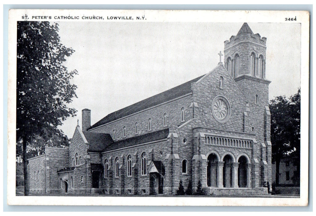 c1920's St. Peter's Catholic College Lowville New York NY Unposted Postcard