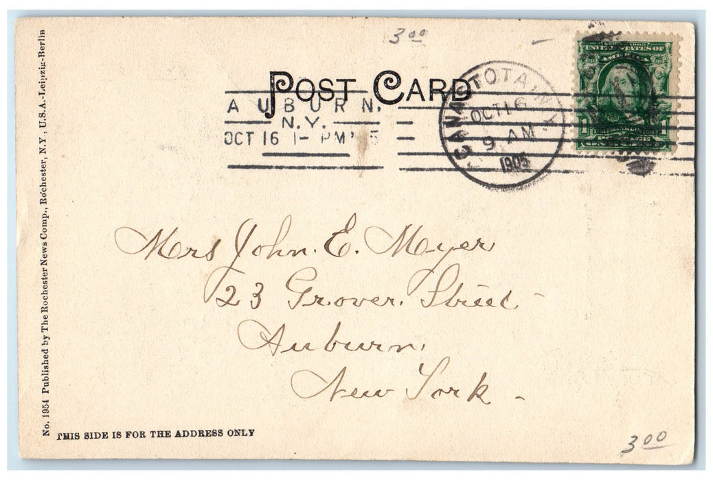 1905 Presbyterian Church Front View Canastota New York NY Antique Postcard