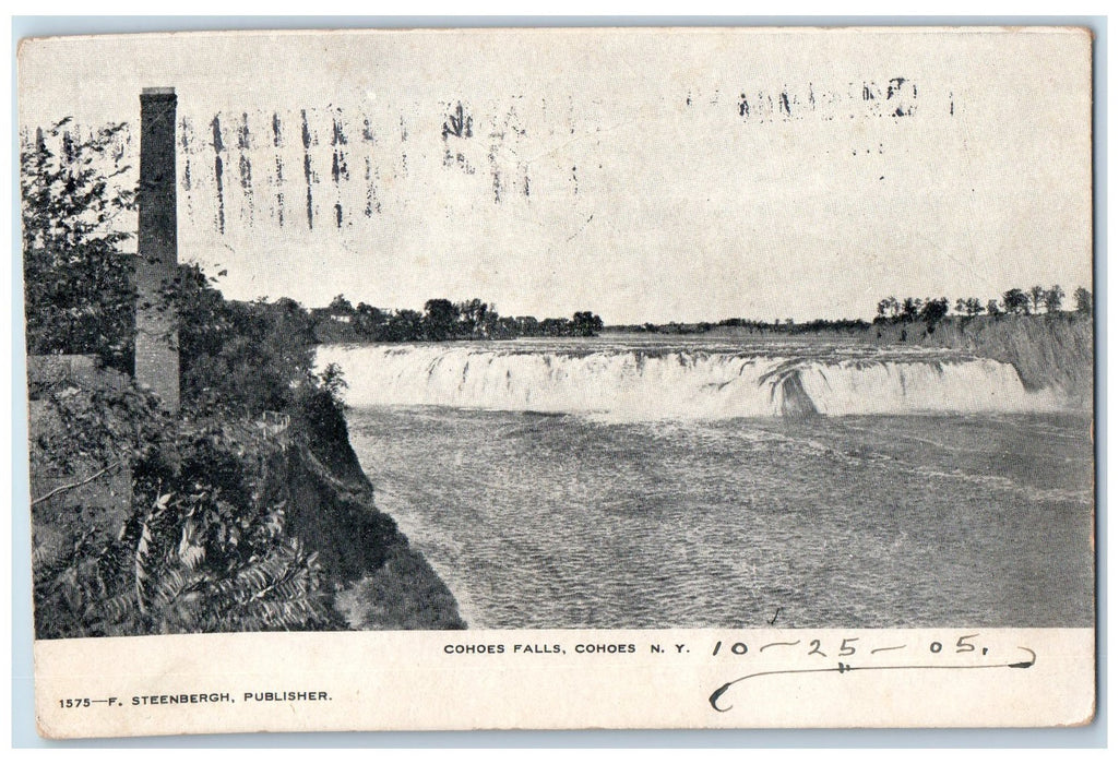 1905 View Of Cohoes Falls New York NY, Water Stream Scene Antique Postcard