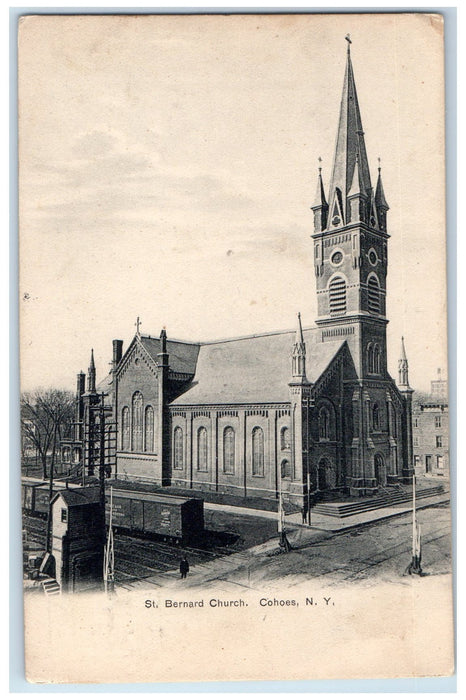 1906 St. Bernard Church Panoramic View Cohoes New York NY Antique Postcard