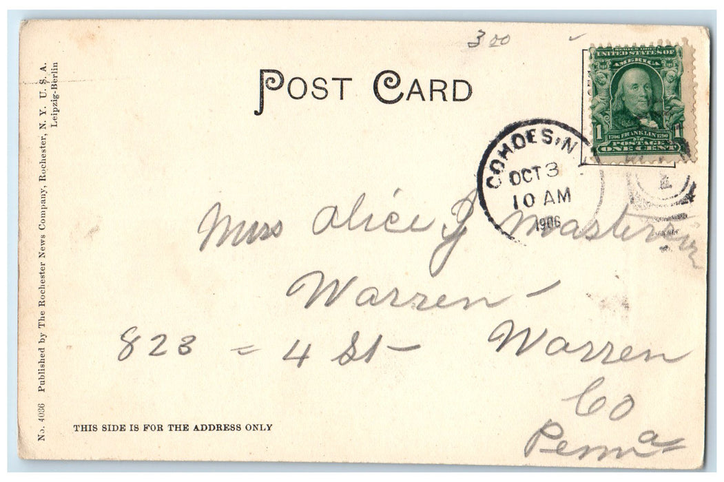 1906 St. Bernard Church Panoramic View Cohoes New York NY Antique Postcard