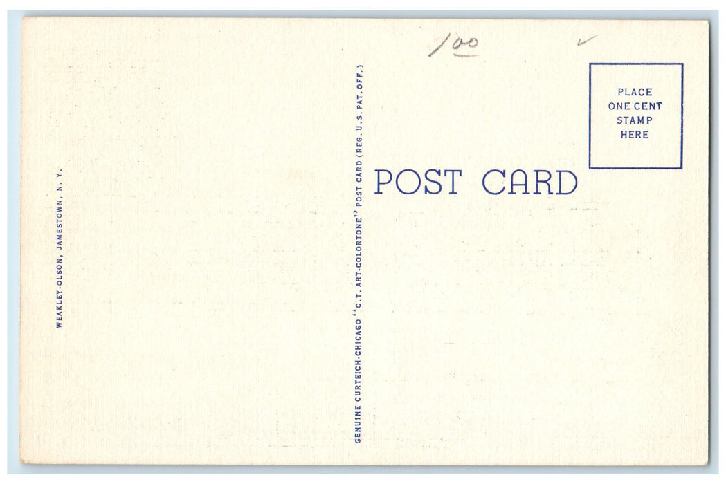 c1940's High School Jamestown Exterior Jamestown New York NY Unposted Postcard