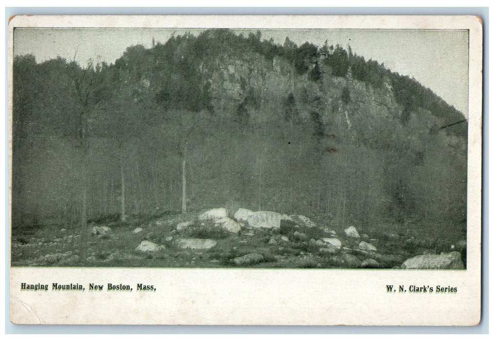 c1920 Hanging Mountain Stone Forest Hills New Boston Massachusetts M.A. Postcard