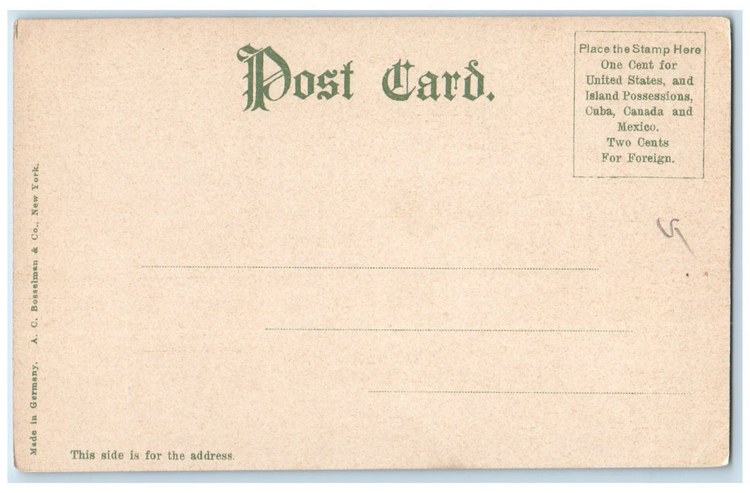 c1905 The AH Howland House Dirt Road New Bedford Massachusetts M.A. Postcard