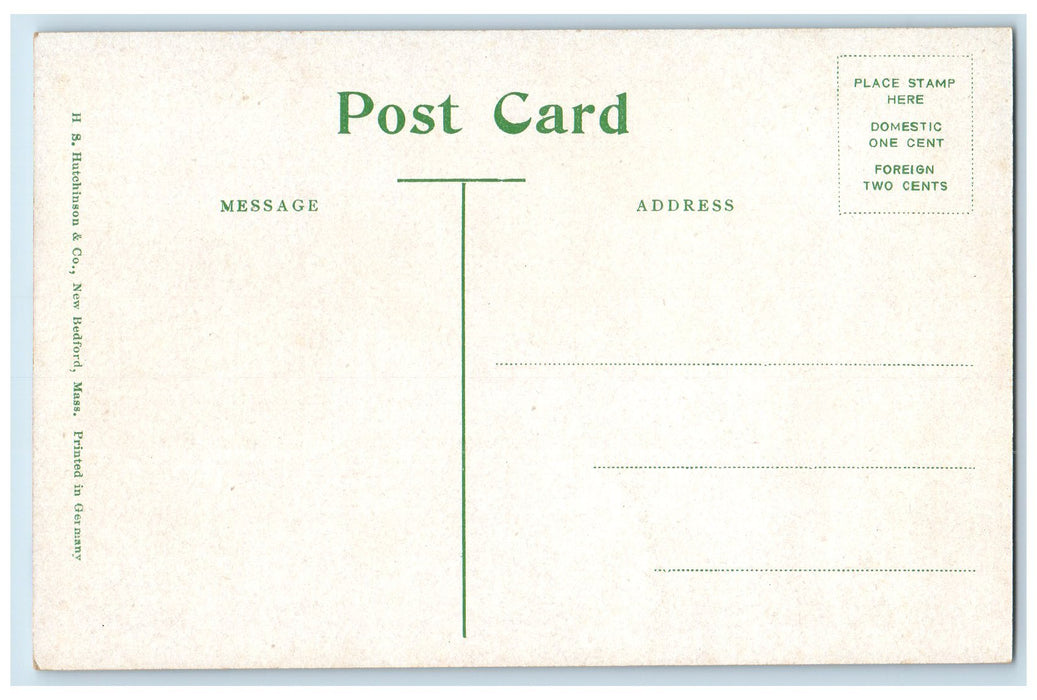 c1950 The Old Four Corners 1810 Store Horse Cow Carriage New Bedford MA Postcard