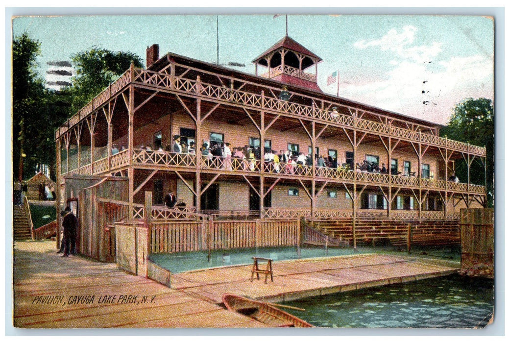 1909 Scene At Pavillion House Cayuga Lake Park Seneca Falls New York NY Postcard