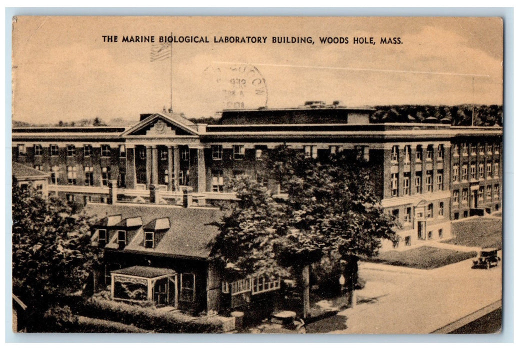 1938 The Marine Biological Laboratory Building View Woods Hole M.A. Postcard