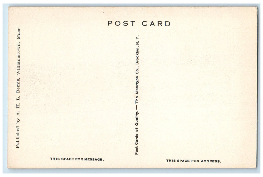 c1920 Thompson Memorial Chapel Williams College Williamstown M.A. Postcard