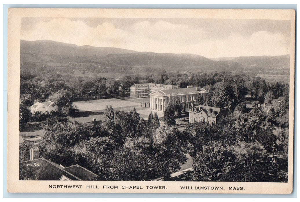 c1920 Northwest From Chapel Tower View Building Trees Williamstown M.A. Postcard