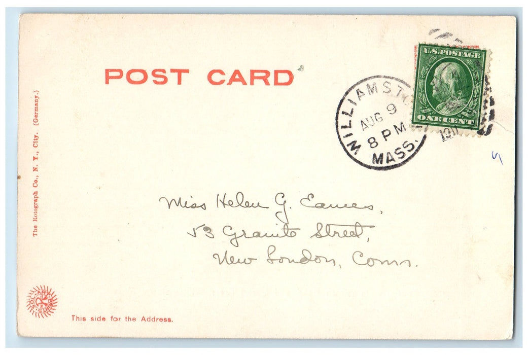 1911 South Williamstown Road Green River Horse Carriage Williamstown MA Postcard