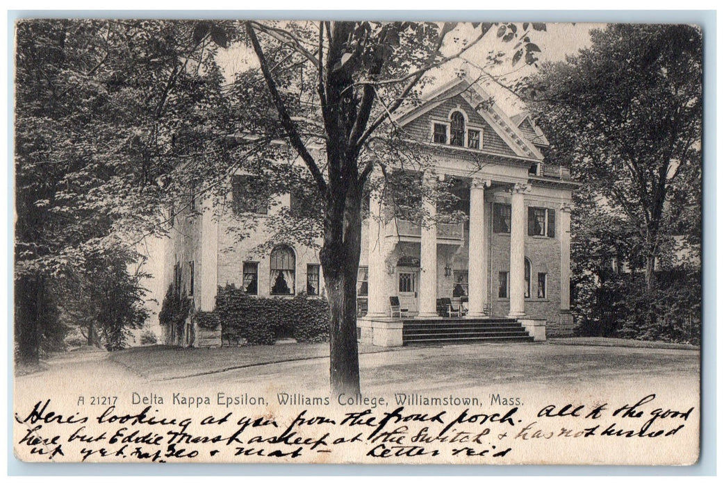 1906 Delta Kappa Epsilon Williams College School Williamstown MA Postcard