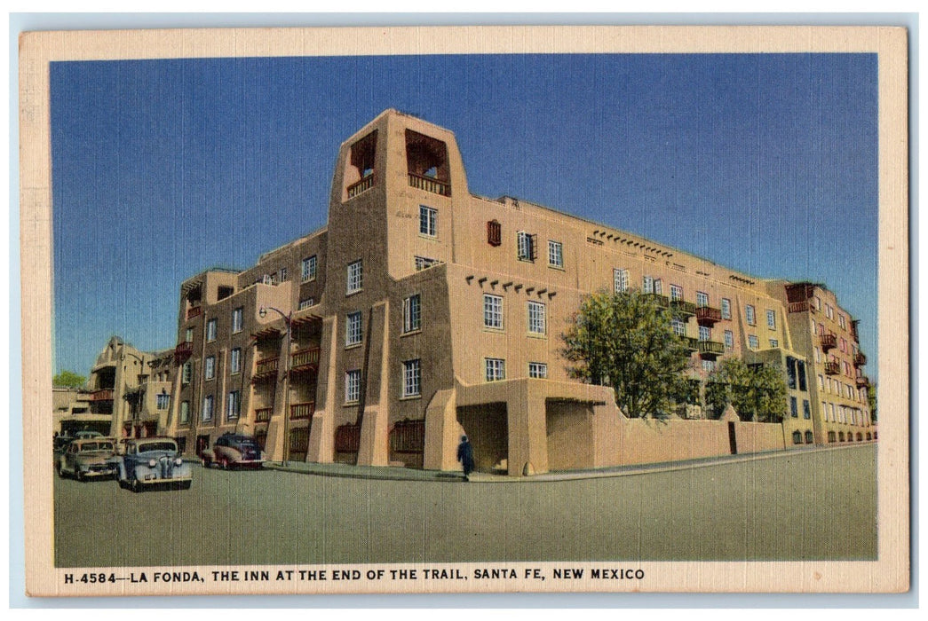 1953 La Fonda The Inn At The End Of The Trail Santa Fe New Mexico NM Postcard