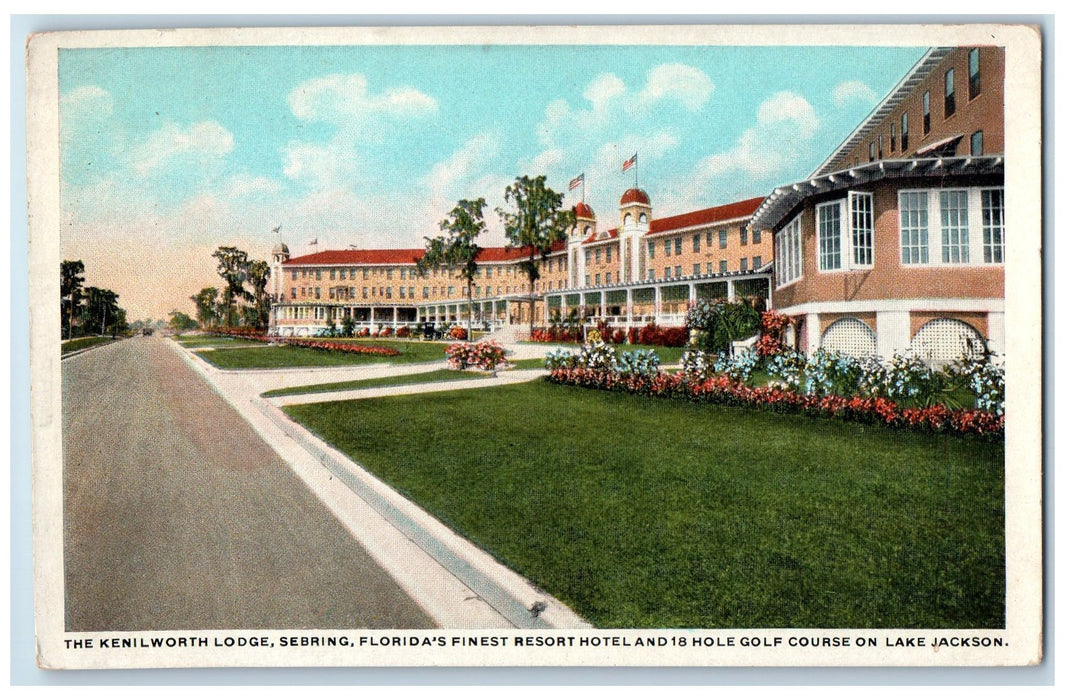 1925 The Kenilworth Lodge Resort Hotel Sebring Florida FL Vintage Postcard
