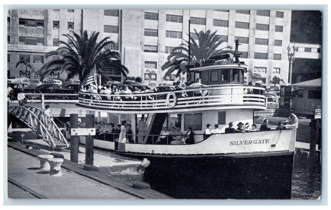 c1950 Excursion Boat Silvergate Dock Passenger San Diego California CA Postcard