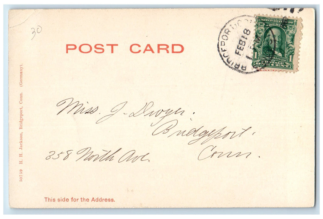 c1905's Breezy Point Seaside Park Sea Wall Bridgeport Connecticut CT Postcard