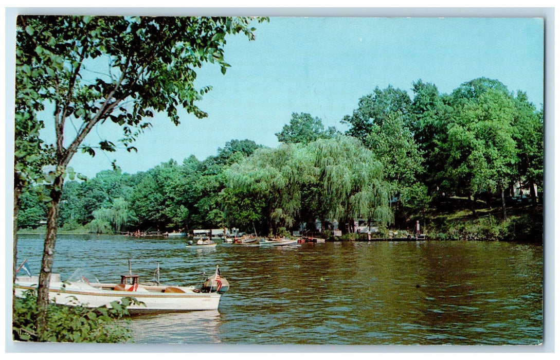 c1960's Lake Shafer Near Ripley Camp And Jackman Lodge Monticello IN Postcard