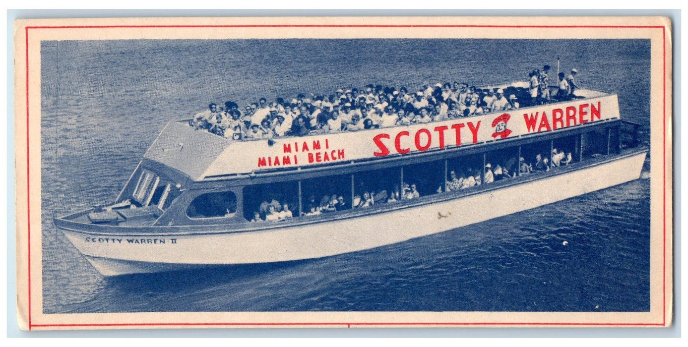 c1960's Scotty Warren Cruisers Passenger Boat Cape Map New Jersey NJ Postcard